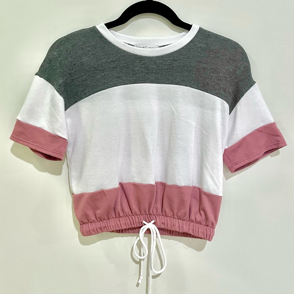 Moa Moa Cropped Tie Shirt